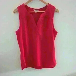 CATHERINE  MALANDRINO | Women's Bright Red Sleeveless Flowy Blouse